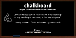 Sales performance chalkboard